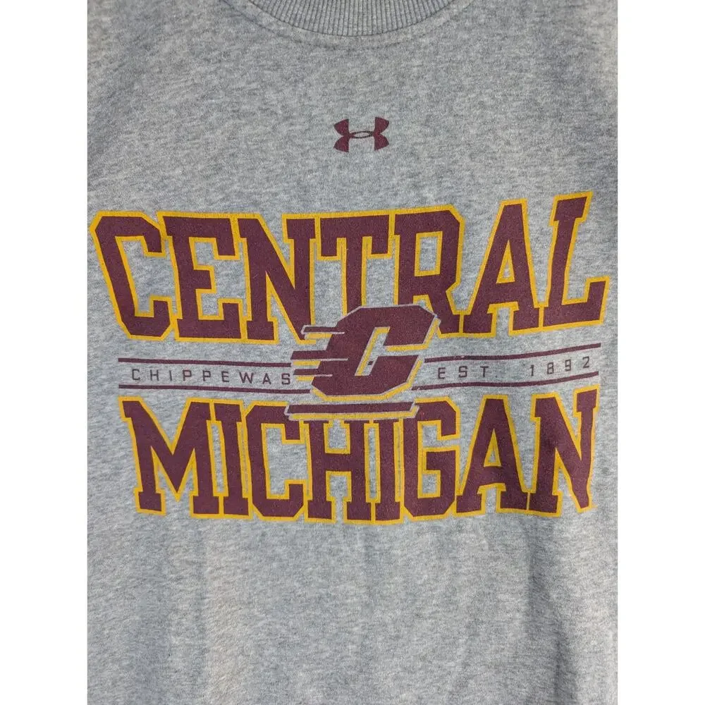 Central Michigan Chippewas Pullover Sweatshirt Mens Medium Loose Under Armour